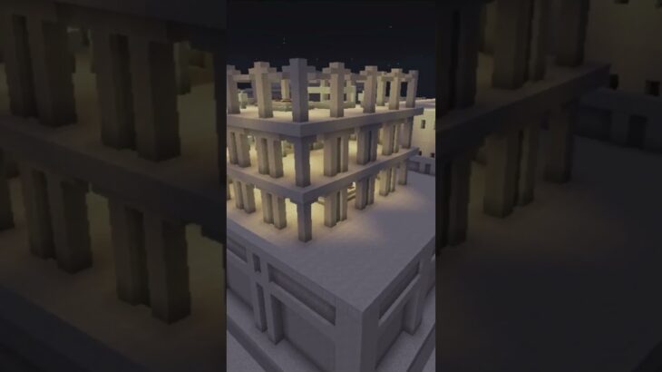 【マイクラ 建築 砂漠】砂漠の夜を作る　#minecraft #マインクラフト #マイクラ建築