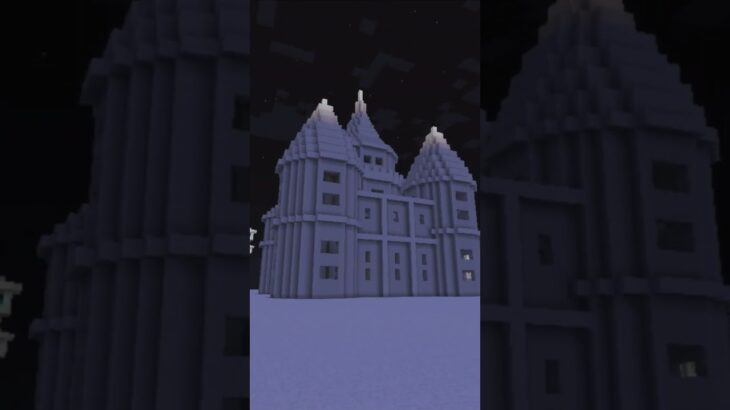 【マイクラ 建築 雪】雪の夜　#マイクラ #マイクラ建築 #minecraft #マインクラフト