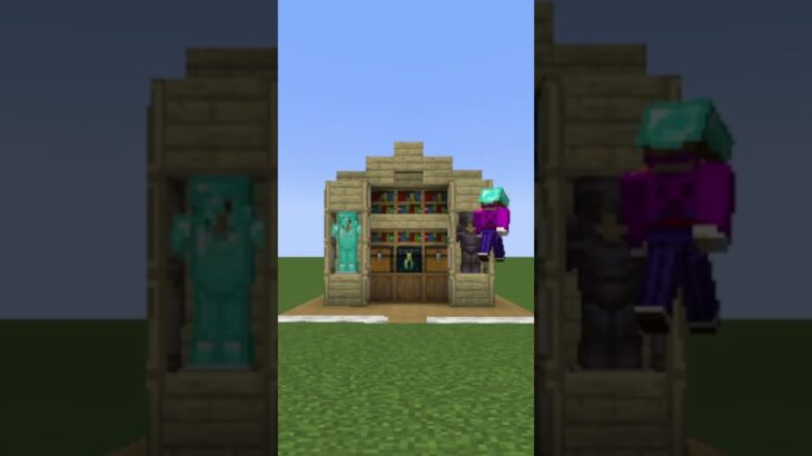 【マイクラ】シンプルに飾れてお洒落に見える本棚を建築してみたい#minecraft #shorts