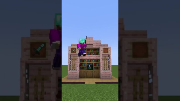 【マイクラ】シンプルに飾れてお洒落に見える本棚を建築してみたい#minecraft #shorts