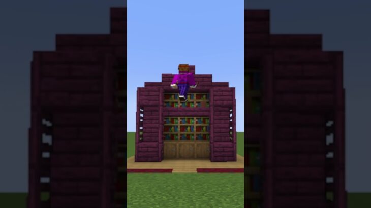 【マイクラ】シンプルに飾れてお洒落に見える本棚を建築してみたい#minecraft #shorts