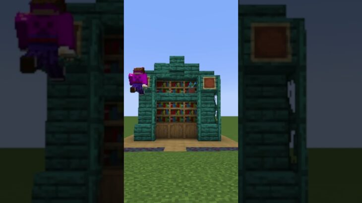 【マイクラ】シンプルに飾れてお洒落に見える本棚を建築してみたい#minecraft #shorts