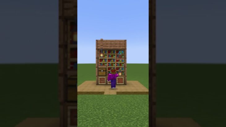 【マイクラ】シンプルに飾れてお洒落に見える本棚を建築してみたい#minecraft #shorts