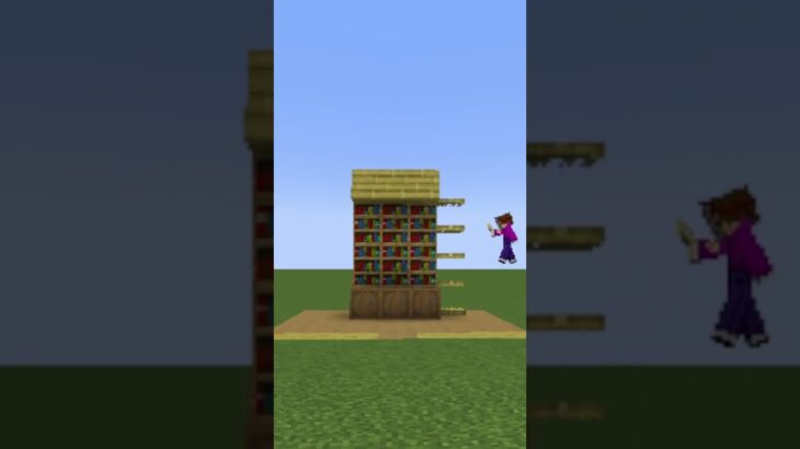 【マイクラ】シンプルに飾れてお洒落に見える本棚を建築してみたい#minecraft #shorts