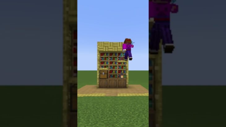 【マイクラ】シンプルに飾れてお洒落に見える本棚を建築してみたい#minecraft #shorts