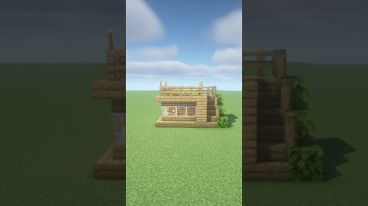 【マイクラ】オークで作るサバイバル初期拠点【マイクラ建築】#minecraft #マイクラ #shorts