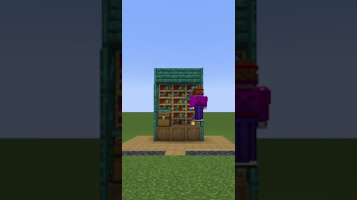 【マイクラ】シンプルに飾れてお洒落に見える本棚を建築してみたい#minecraft #shorts