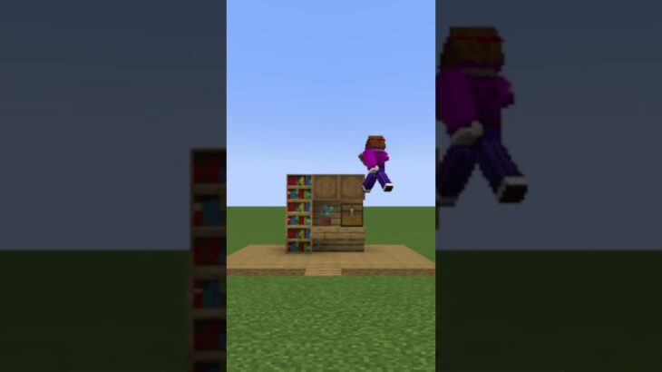 【マイクラ】シンプルに飾れてお洒落に見える本棚を建築してみたい#minecraft #shorts