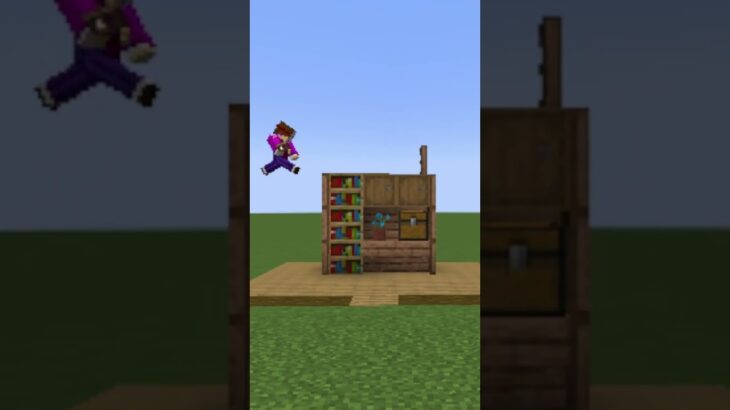 【マイクラ】シンプルに飾れてお洒落に見える本棚を建築してみたい#minecraft #shorts