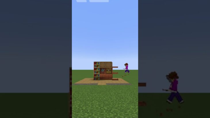 【マイクラ】シンプルに飾れてお洒落に見える本棚を建築してみたい#minecraft #shorts