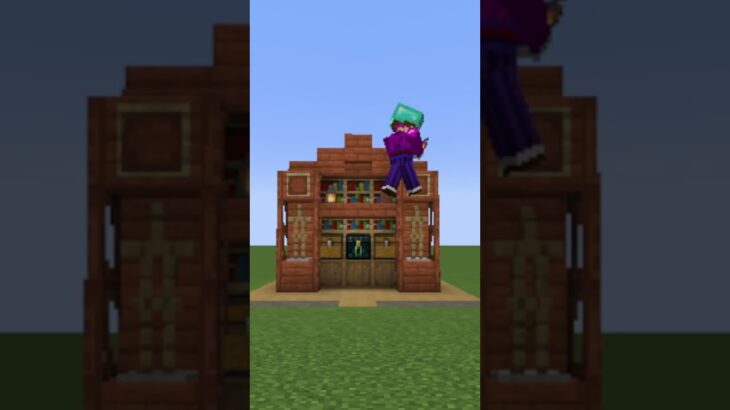 【マイクラ】シンプルに飾れてお洒落に見える本棚を建築してみたい#minecraft #shorts