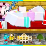 女の子のベッドの下にこっそり住んでみた結果…【まいくら / マインクラフト】