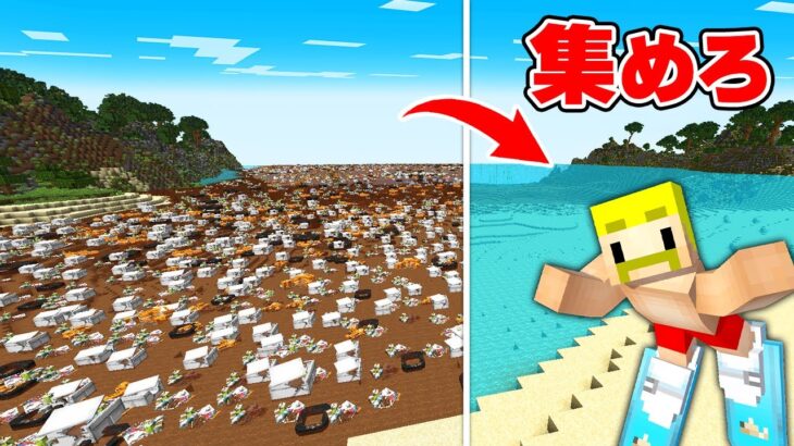 超大量のごみをかき集めるまで終われません！【マイクラ】