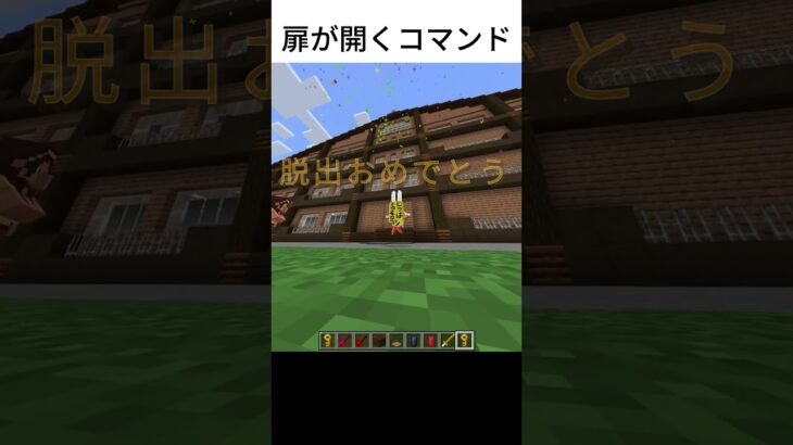 【マイクラ】アイテムを持っていると扉がひらく #マインクラフト#コマンド#扉が開く#塩雪学校リソースパック