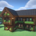 【マイクラ】ダークオークのサバイバルハウスの作り方【マイクラ建築】