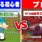 【マイクラ】知識ある初心者 vs 何もしらないプロ でRTA対決！！【マインクラフト】