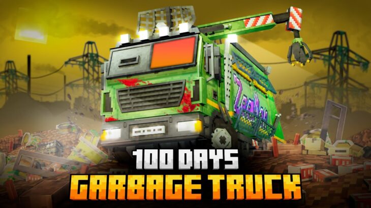 100 DAYS ON A GARBAGE TRUCK IN THE TRASH APOCALYPSE IN MINECRAFT!