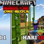 100 Hari di Minecraft Hardcore Tapi One Block