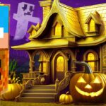 100円 vs 10億円のハロウィン建築対決！【まいくら / マインクラフト】