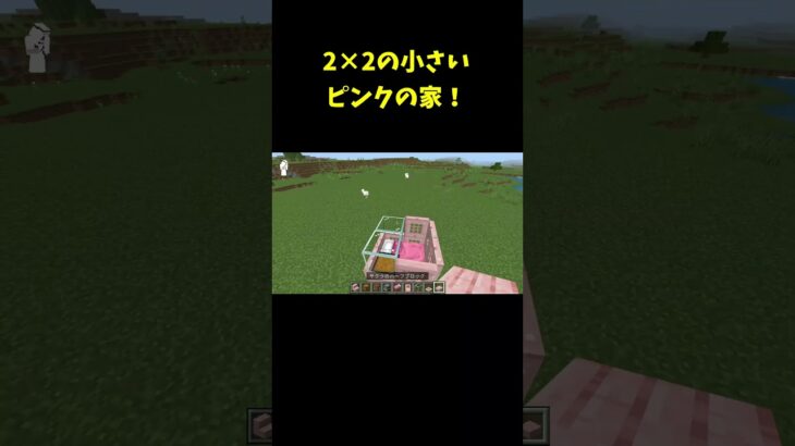 2×2の小さいピンクの家を作ってみた！【Minecraft Build Hacks】【マイクラ】 #shorts #マインクラフト