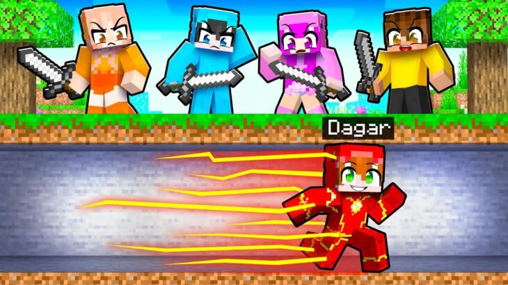 6 CAZADORES vs FLASH en Minecraft!