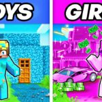 BOYS vs GIRLS MILLIONAIRE House Battle In Minecraft!