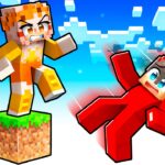 Cash and Mia on ONE BLOCK in Minecraft!