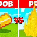 Castelo de Ouro de NOOB vs PRO no MINECRAFT