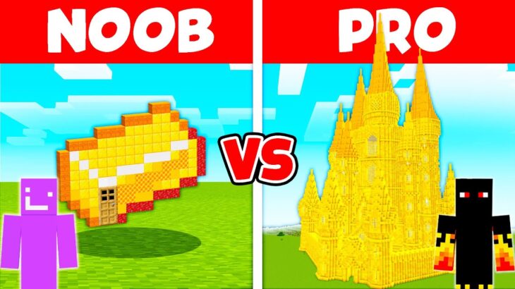 Castelo de Ouro de NOOB vs PRO no MINECRAFT