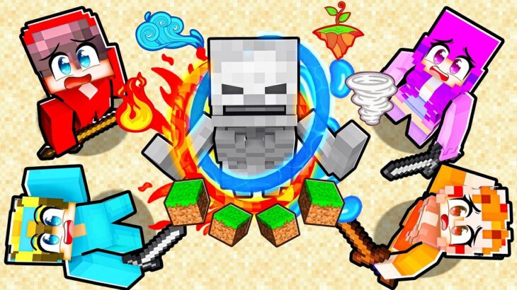 HUNTERS vs ELEMENTAL SKELETON in Minecraft!