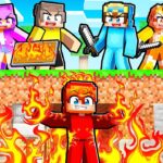 Hunters vs FIRE ELEMENTAL in Minecraft!