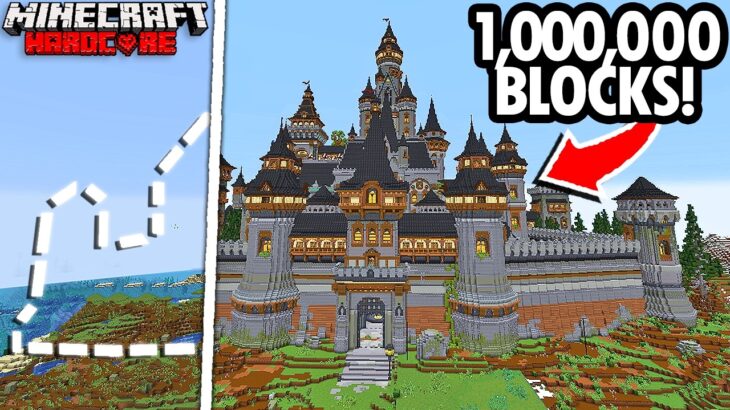 I Built the World’s Largest CASTLE IN Minecraft Hardcore