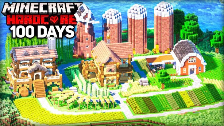 I Survived 100 Days Building the ULTIMATE COZY FARM in Minecraft Hardcore