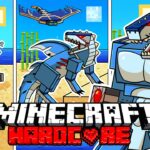 I Survived 1000 DAYS as a ROBOT SHARK in HARDCORE Minecraft! – Land Mobs Compilation