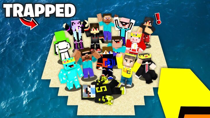 I Trapped 100 Players In The Middle Of the OCEAN | MINECRAFT