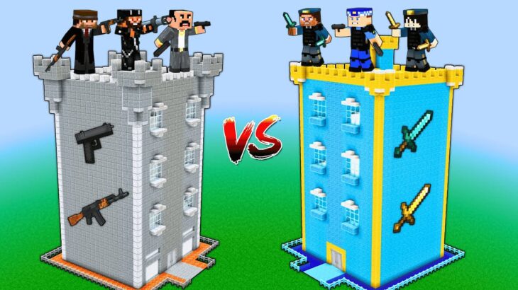 MAFYA GÜVENLİ KALE VS POLİS GÜVENLİ KALE! 😱 – Minecraft