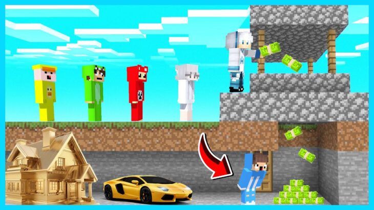 MIPAN & ZUZUZU BUAT SUMUR PERMOHONAN UNTUK MENJADI KAYA RAYA DI MINECRAFT!