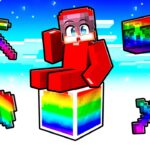 Minecraft, But It’s One OP RAINBOW Block!