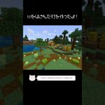 川をはさんだ村を作ったよ！【Minecraft】【#Shorts】 #マイクラ #マインクラフト #minecraft