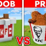 NOOB vs PRO: KFC FAMILY BUCKET House Build Challenge in Minecraft