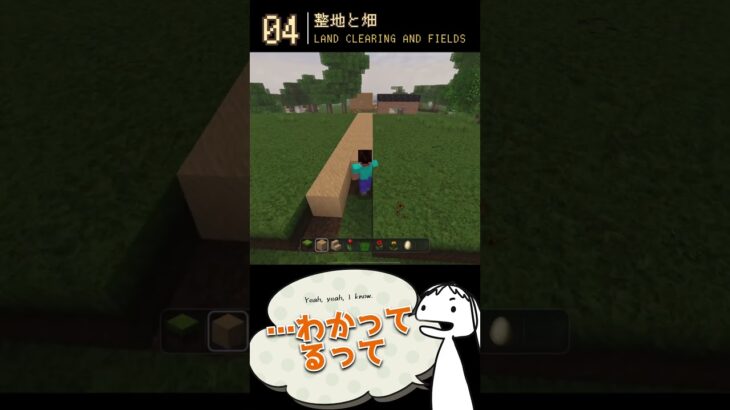 【Part4】初心者のMinecraft〜整地と畑〜  #マイクラ #建築 #マイクラ #初心者クラフト