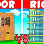 RICH VS POOR HOTEL IN MINECRAFT!!