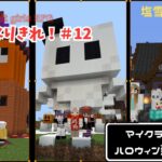 【マイクラ】いたずら落とし穴制作に心がウキウキｗさぁみんな落ちてくれるかな✨本日はハロウィン建築！マイクラ女子会RPG＃11！＃season３＃塩雪視点＃マインクラフト統合版