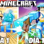 ¡Sobreviví 100 DÍAS como LUFFY DIAMANTE en Minecraft HARDCORE!