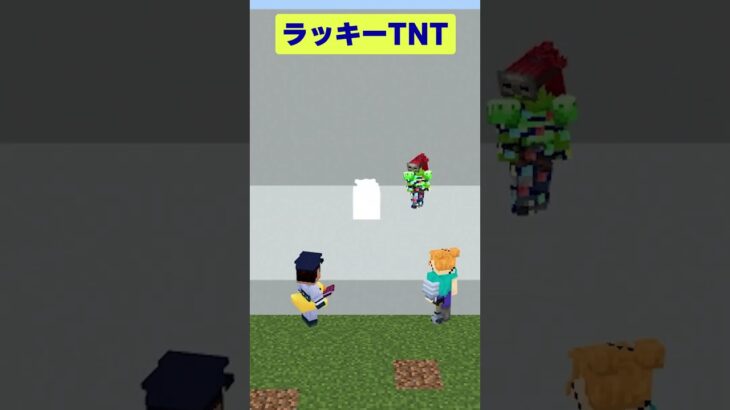 【マイクラ】ラッキーブロックTNTに着火しまくるぜ！ #shorts