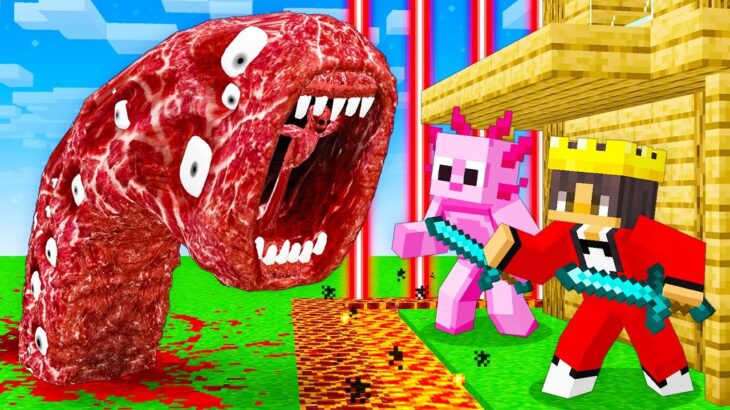 TRAIN EATER WORM VS Most Secure House In Minecraft!