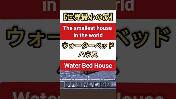 【マイクラ】世界最小の家をギネス申請！【The smallest house in the world】#minecraft #マイクラ #ギネス申請 #guinnessworldrecords