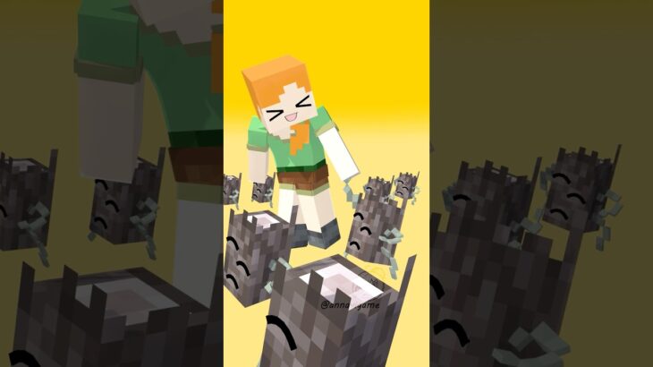 This is how Creaking looked to Alex🪵アレックスの妄想  #マイクラ #minecraftanimation #minecraft