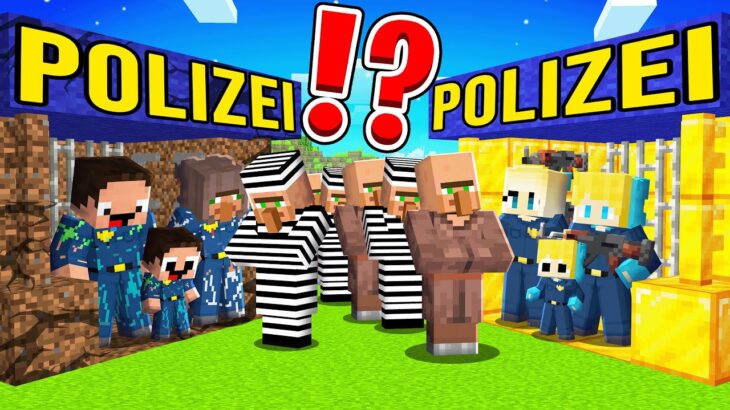 Ukris Familie REICH vs Billys Familie ARM Polizeistation Bau Challenge in Minecraft!