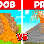 Vulcão de NOOB vs Vulcão de PRO no Minecraft!